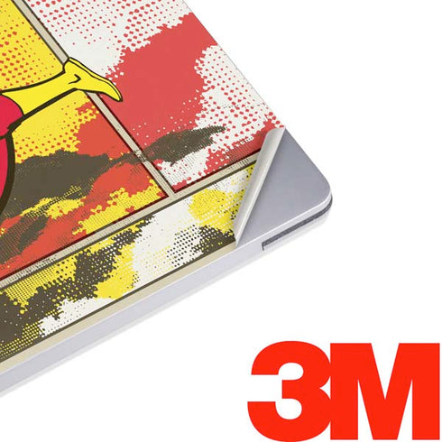 DC Comics The Flash Vintage Action Pose Pattern Surface Laptop 2 Skin